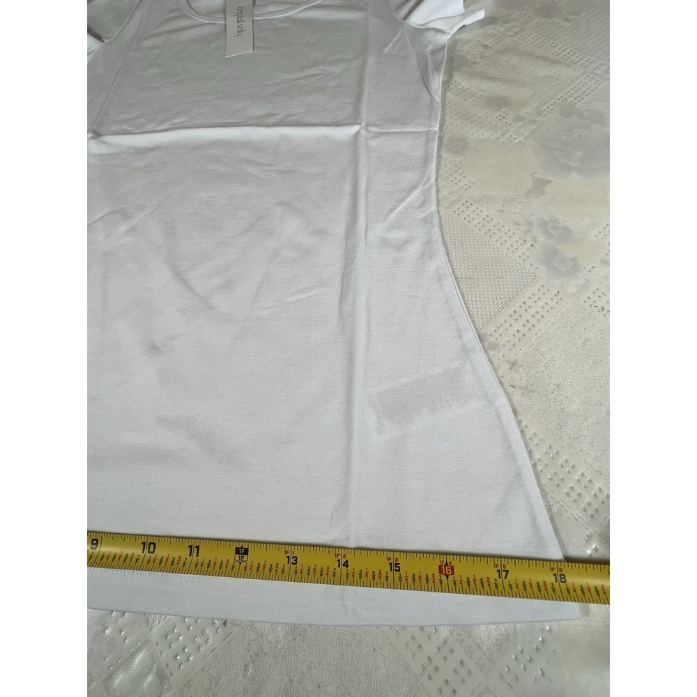 Long Tall Sally Womens XS White Short Sleeve Scoop Neck Tee White - Picture 5 of 8